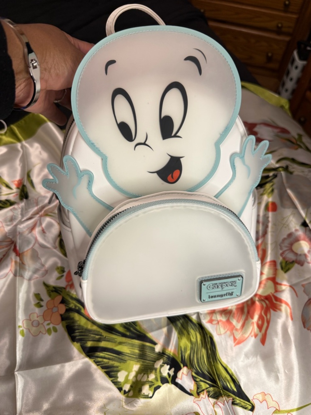 Loungefly White & Light Blue Casper the Friendly Ghost Backpack